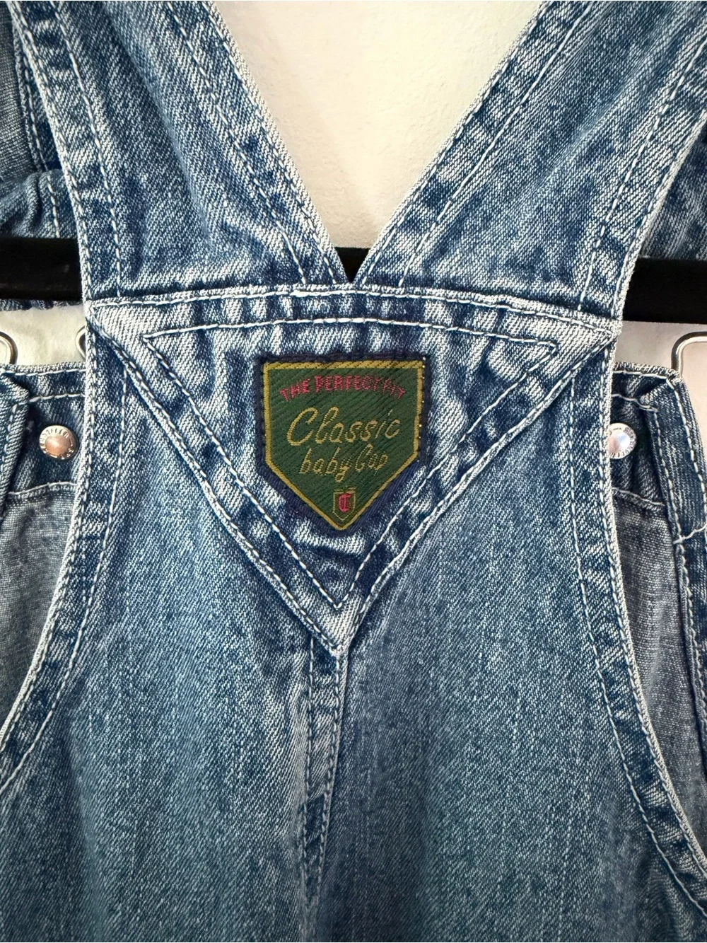 GAP Denim Overalls in Light Blue Wash vintage 18-24